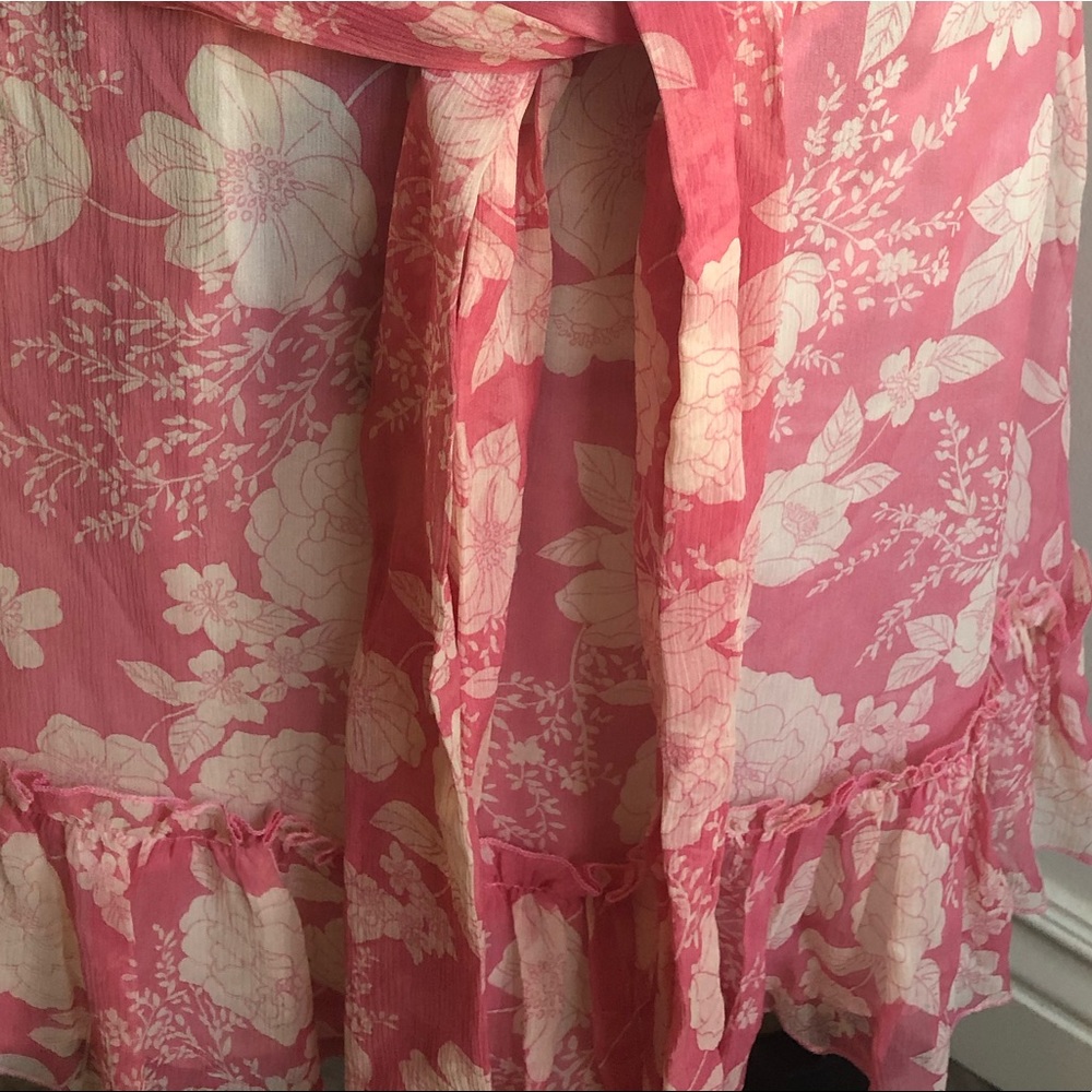 ❤️BNWT❤️ JOIE Pink Ivory Silk Vintage Floral Skirt - Picture 12 of 16